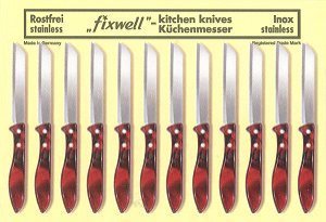 Kitchen Knives - 12 pcs. card